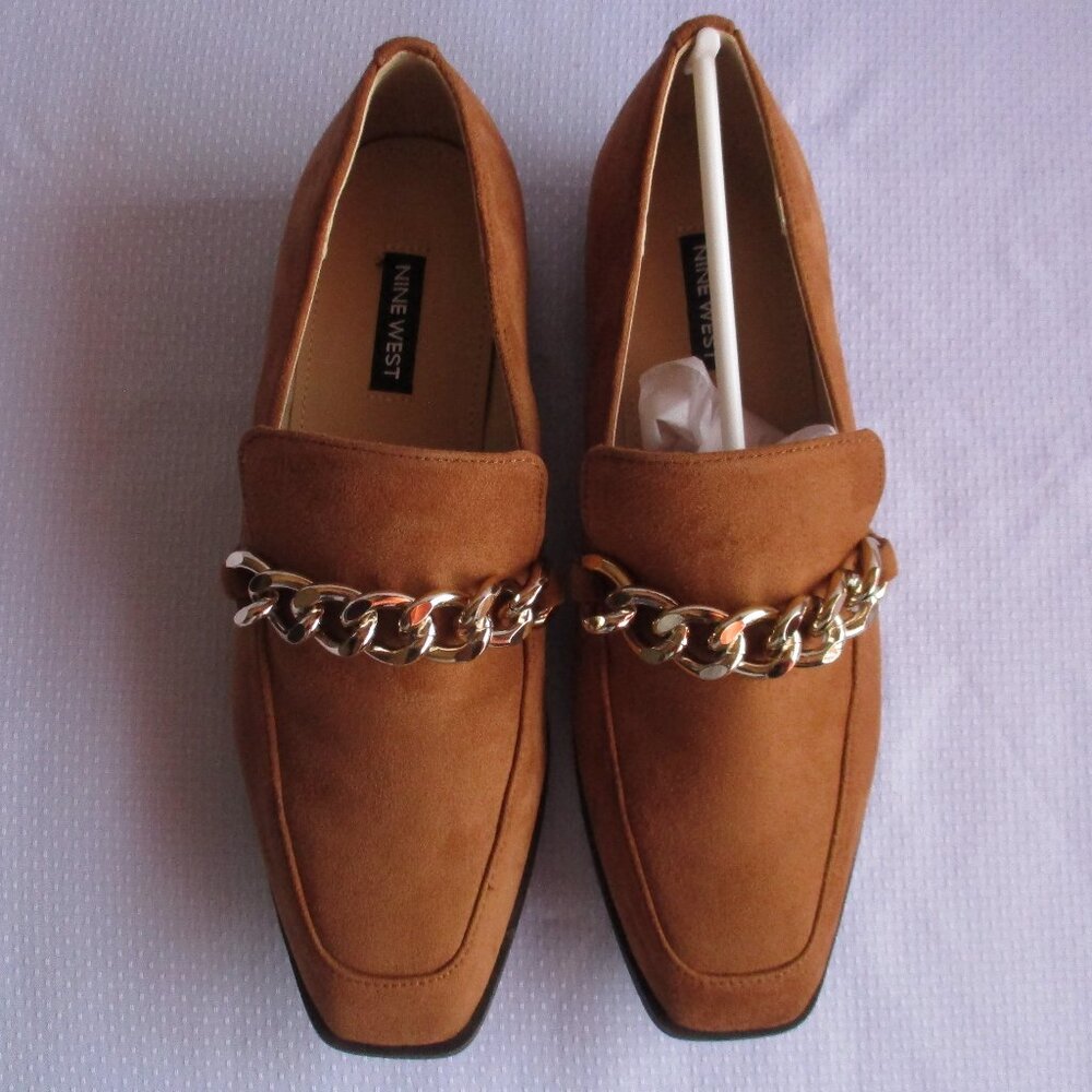 ORIAH2 CHESTNUT/HONEY EMBELLISHED DRESS LOAFER SIZE 7